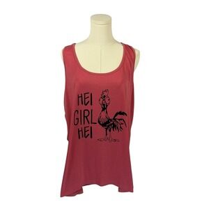 Unbranded Red Racerback Tank w/ "Hei Girl Hei" Graphic (Size 2X)